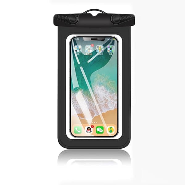 Vandtæt mobilcover, 7 tommer Sort Sort