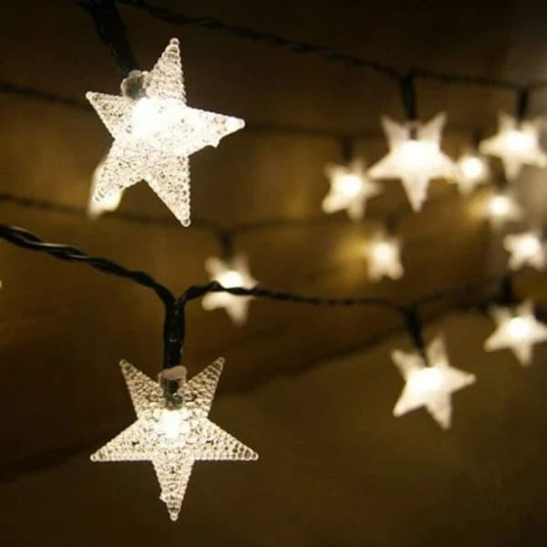 (pow yeah!) Solar String Lights Outdoor with Light Sensor 7M 50 LED Waterproof String Lights Star Crystal Ball Christmas Tree Decoration Christmas Party