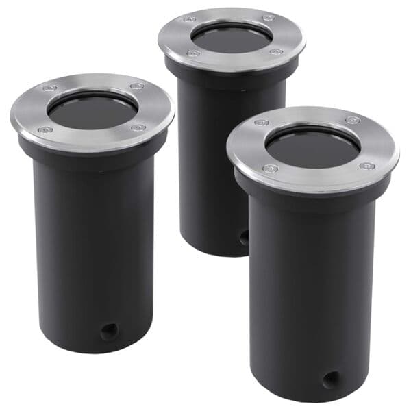 vidaXL Maavalaisin pyöreä 3 kpl Silver silver