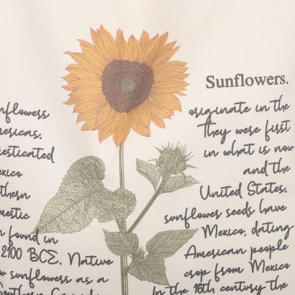 Blomster Tote Bag Beige Lærred Genanvendelig Indkøbstaske til Kvinder