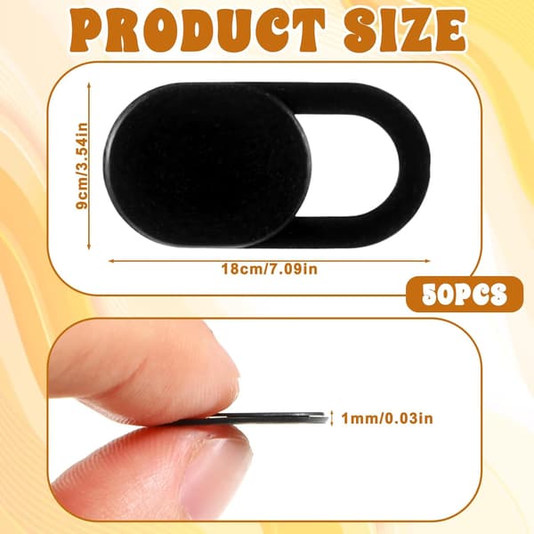 50 stk. Webcam Cover Slide, tommer sort til