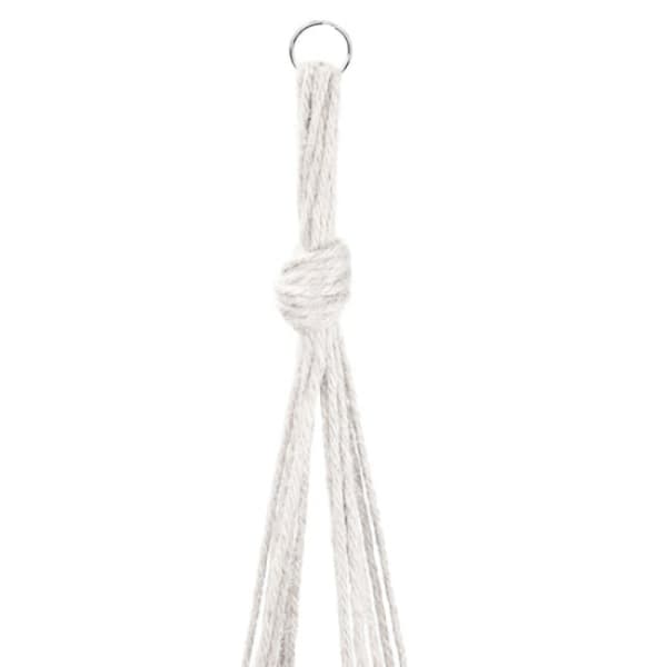 Makramé-oppheng - 120 cm Hvit