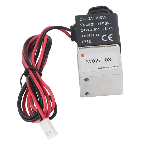 2-positions 2-vejs normalt lukket magnetventil aluminiumslegering G1/4 tommer 2V025-08 DC 12V