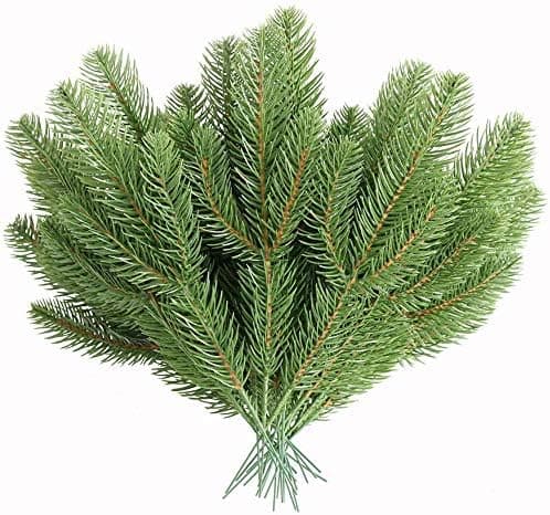 30 st konstgjorda tallgrenar, gröna växter, tallnålar, DIY