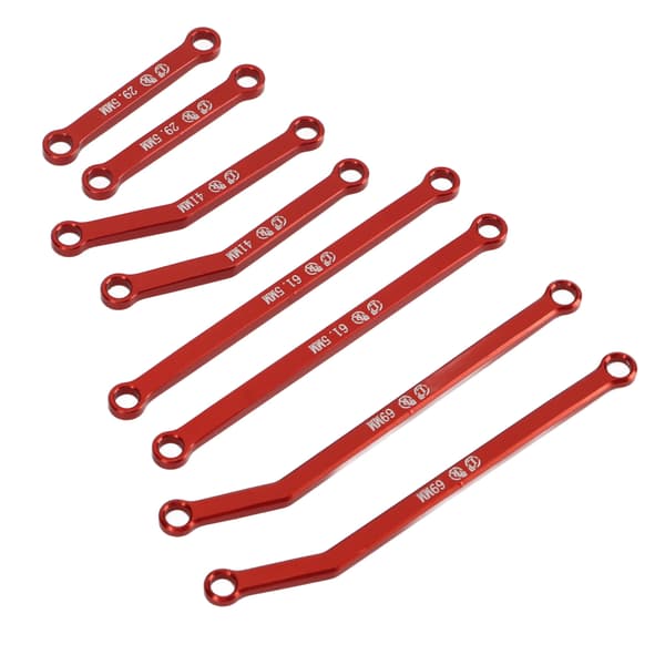 RC Parallel Linkage Assembly for AXIAL 1/24 SCX24 RC Crawler, Tie Rod Replacement Parts Red