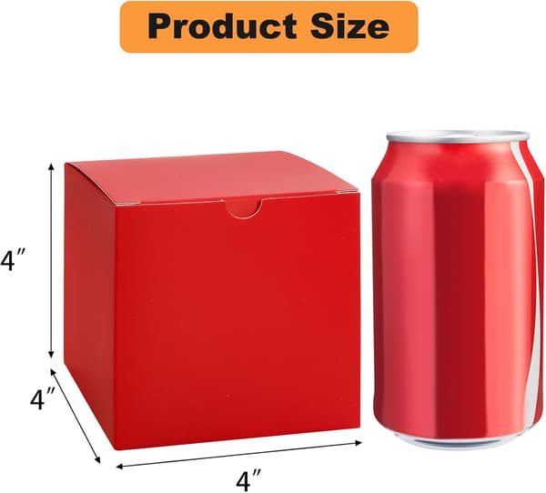 60-pack 4x4x4 tum presentaskar med lock, 12 färger