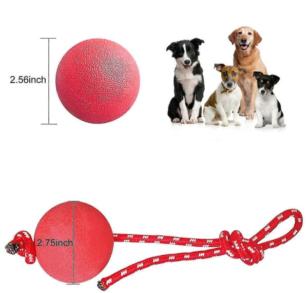 Repball Hundleke, 3 Deler Katte Tyggleker, Gummiball Rep Hundleker