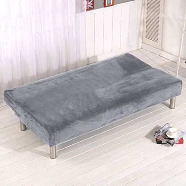 Sovesofabetræk - Ensfarvet Grå - Elastisk - Størrelse 180-210cm