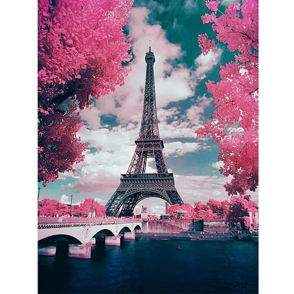 5D-timanttimaalaus, ilman kehystä (Eiffel-torni) 40cm*30cm 5D Diam