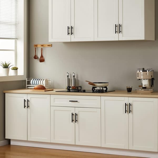 10-pak | 7,62 cm (3 tommer) center til center mat sorte skabsgreb Kitch