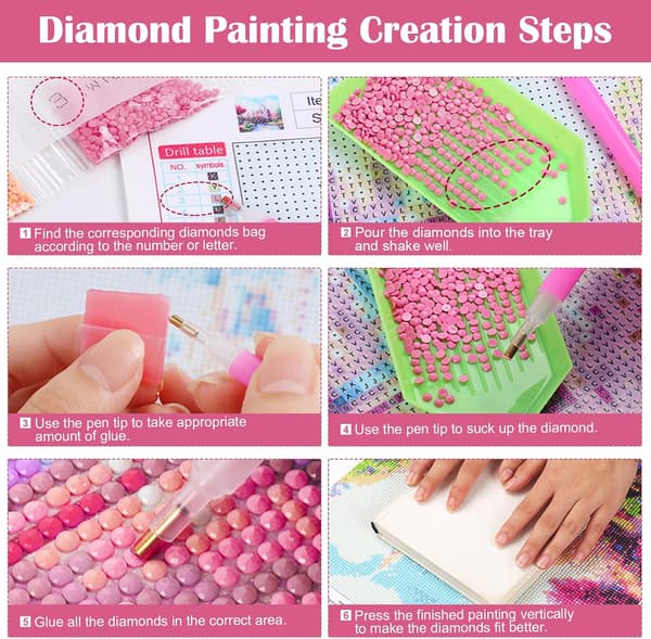 30x40cm DIY Hvalpe Diamantmalingssæt til voksne, 5D Diamantmaling