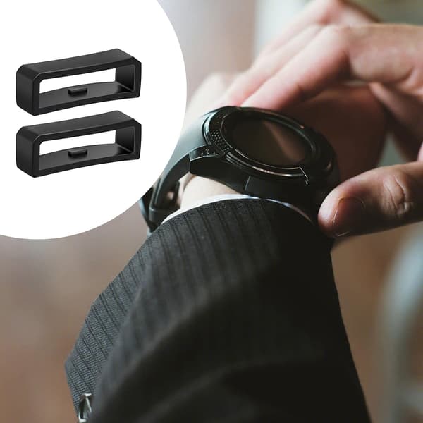 6 st 22 mm Silikon Armbandsfäste Spänne, Klockarmbandsfixering