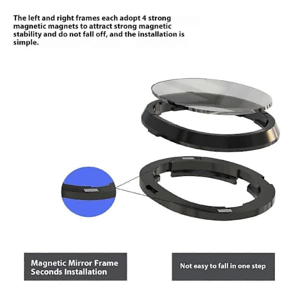 (Pow Yeah!) Til Meta Quest 3 Magnetisk Linseramme Indbygget Resinlinse Anti Blåt Lys VR Headset Tilbehør