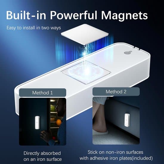 LED Night Light - Night Light with Motion Sensor - Wireless LED Lamp - 3-pack - White Light 6000k - Magnetic - With Light, Day/Night and Motion Detection