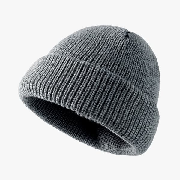 (Grå) Herre, Hat Baseballkasket Trawlerhat Watch Cap Cuffed Skull Ha