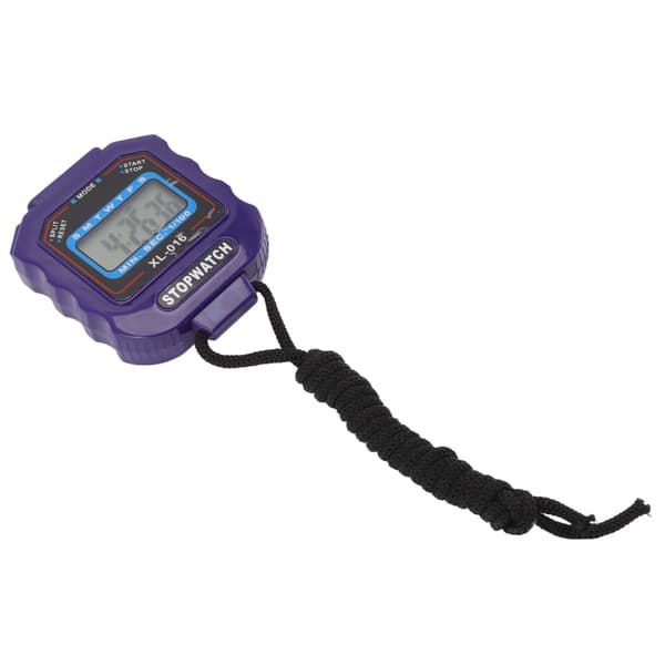 Electronic Stopwatch Single Row 2 Display Sports Timer Athletic Competition Clock with AG13 Button Battery XL 016 Blue