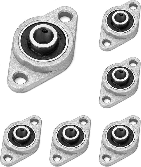 6 stk KFL08 Flenselager, 8 mm lager, sinklegering, for 3D-skriver