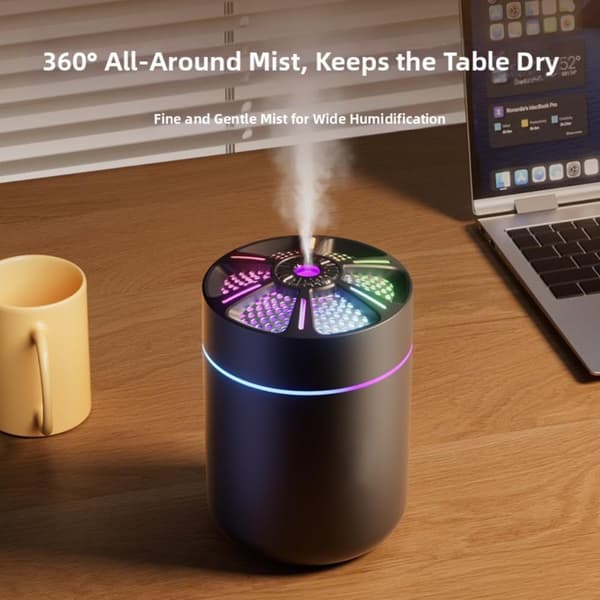 USB luftfukter diffuser aromaterapi renser og stille tåke soverom, bil drevet elektrisk med for For