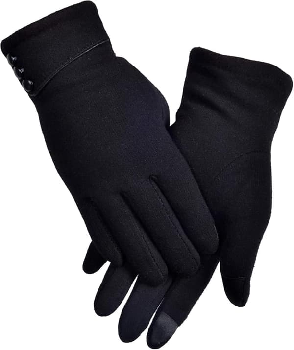 Black Woogwin Women's Winter Warm Touchscreen Gloves