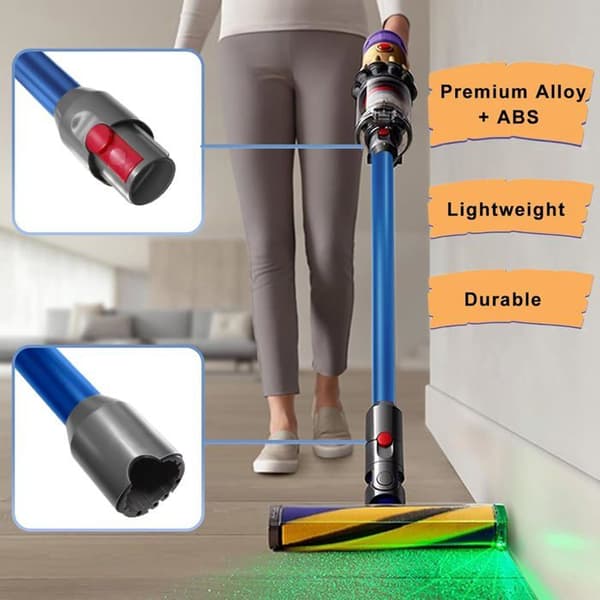 Støvsugerforlængerrør - 1 stk. - Aluminium og ABS - Hurtigkobling - Til Dyson V12 Slim - 74 cm