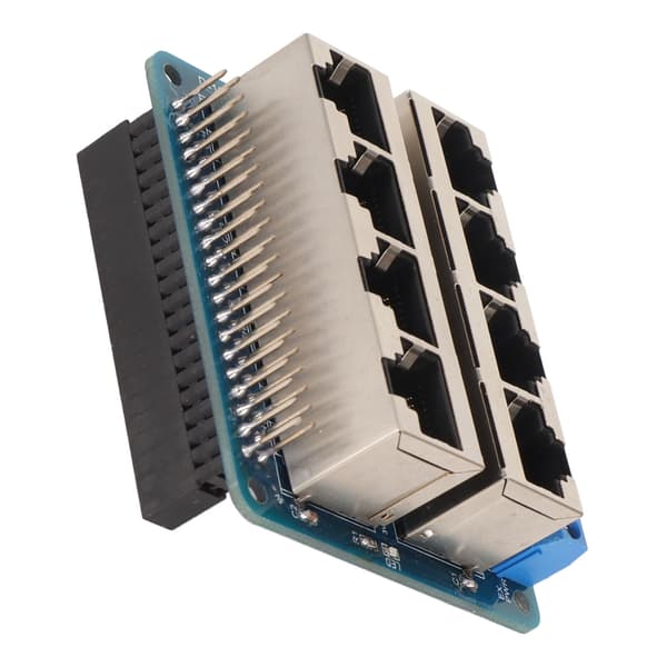 GPIO Breakout Board Professionel 8 RJ45-porte 40-bens strømfordelingskort til RPi 1A+ 1B+ 2B 3B 3B+ 3A+ 4B