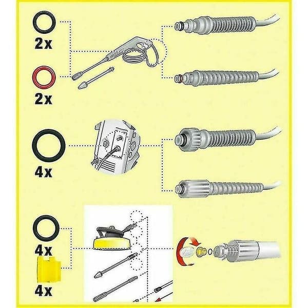 20 stk. Karcher K2 K3 K4 K5 K6 K7 Tætningsskive O-ring O-ring 2.640-729.0 [DB]