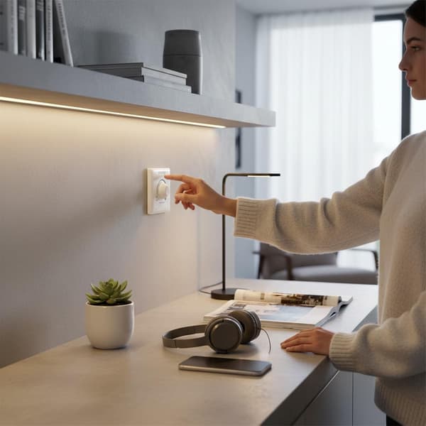 Vridknappsremsor designade ingen rand LED-dimmer för 12V 24V enfärgad belysning med belysning