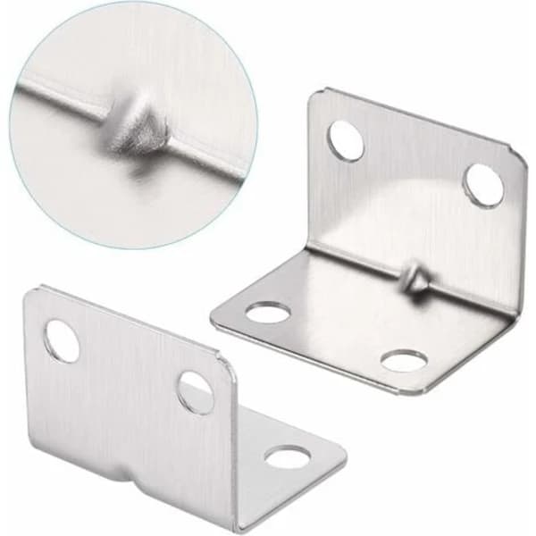 (pow yeah!) TS-100st Stainless Steel Corner Angle, Heavy Duty 90-Degree Angle, Right Angle, Small Mounting Angle for Wood, Angle Iron