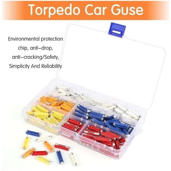 Torpedosäkring, 200 st biltorpedosäkring för klassisk bilmotorcykel (5A/8A/10A/16A/25A)