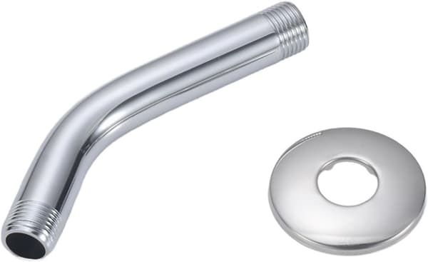 Angled Shower Arm for Built-in Installation, Angled Rod, 6\" Outlet Pipe, Shower Connection for Attaching Shower Head