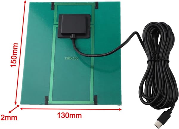 Laddare Typ-C Utgång Säkerhetskameror och Trädgård 3.5W Monokristallin Solpanel med för Lampor