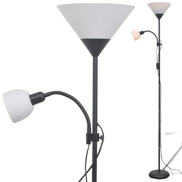 vidaXL Gulvlampe Svart Svart