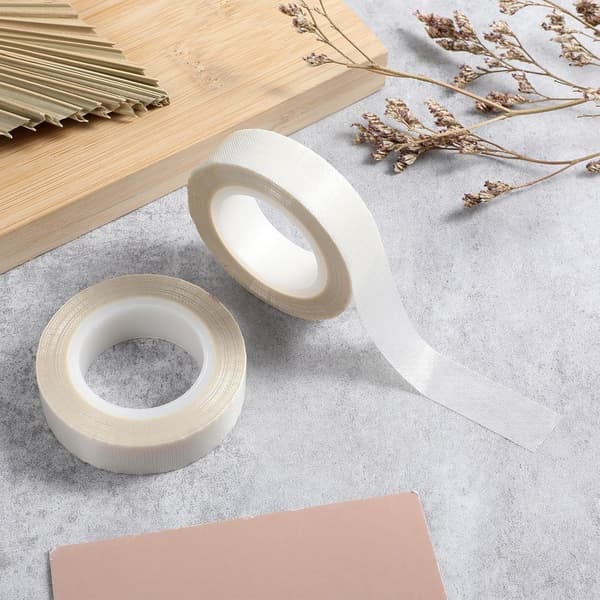 2 Rolls LED Diffuser Tape, Heat Resistant PTFE Dimming Tape for TV Backlight, Kitchen and Bedroom LED Strips, White Brown 15mm x 10m