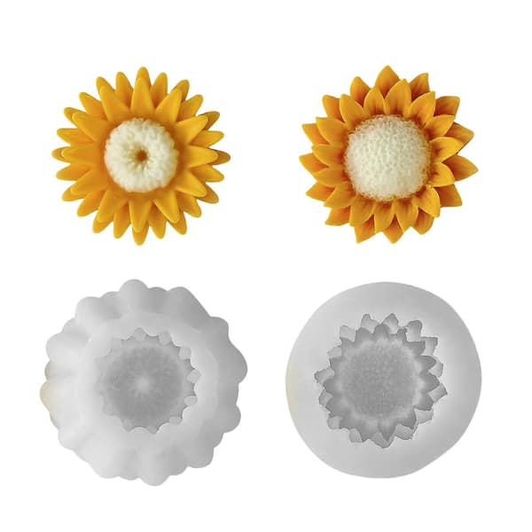 3D Blomster Silikonformar Scened Ljusformar Ornamentformar Epoxihartsformar Gipsformar för Ljustillverkning 6 6
