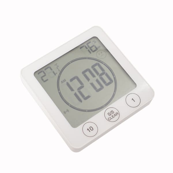 Badeværelsesur, Vandtæt Touch Control Brusebadsur, LCD-ciffer