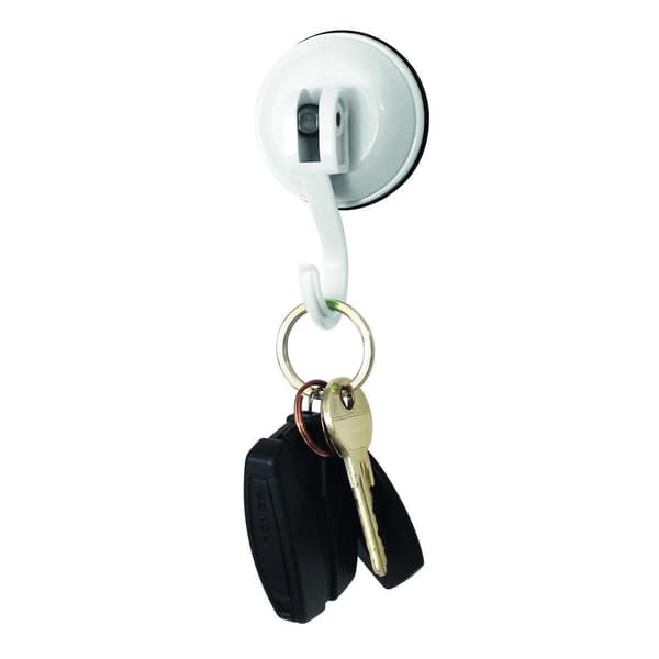 Suction Cup Hook - Hook with Suction Cup - Hanger - Up to 6 kg white White white Vit