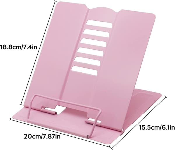 Metal Reading Stand, Adjustable Cookbook Stand, Foldable Book Stand