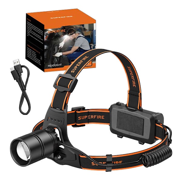 Headlamp Superfire HL71, 500lm, USB