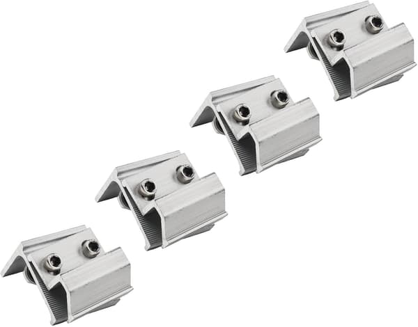 4-pack monteringsfästen för tak, husbåt, solpaneler, klämmor i aluminiumlegering för husbil, silver