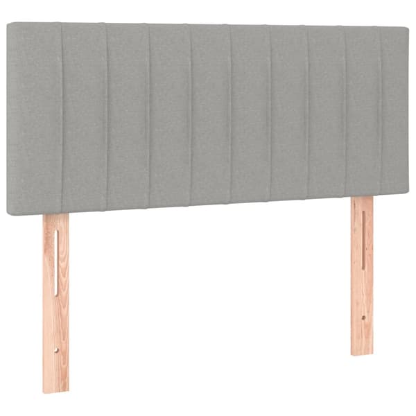 vidaXL Sengegavl lysegrå 100x5x78/88 cm stoff Grå Ljusgrå