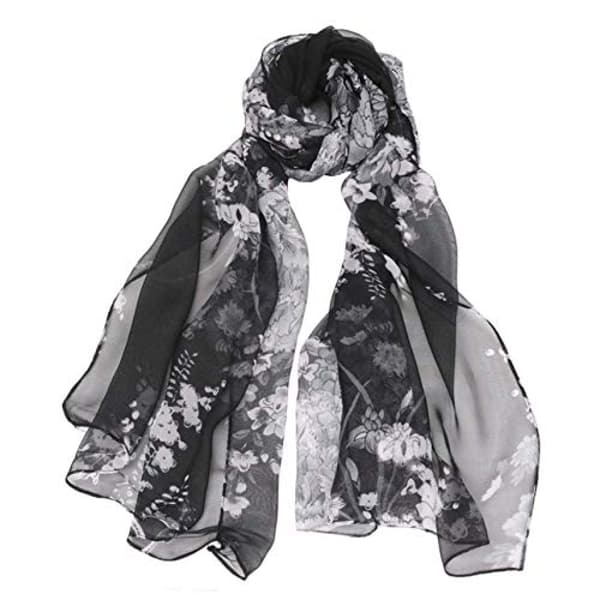 Lette modescarf til kvinder, trykte blomstermønstre, sjaler, omslag, A05
