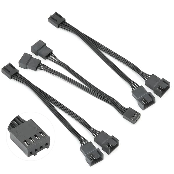 3 stk 4-pins 1 til 2 kablet Y-splitter adapterkabel for datamaskinkabinettvifte strømforsyning