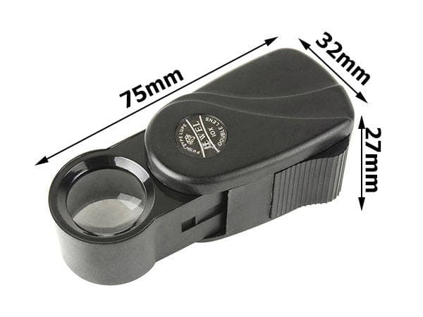 Mini forstørrelsesglas med 10x forstørrelse