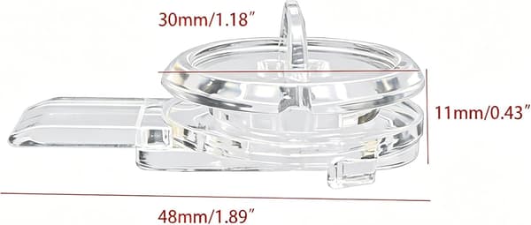 Plastlås Hasp 5st, Akryl Mini Spänne Spärr Transparent Gångjärn Haspar