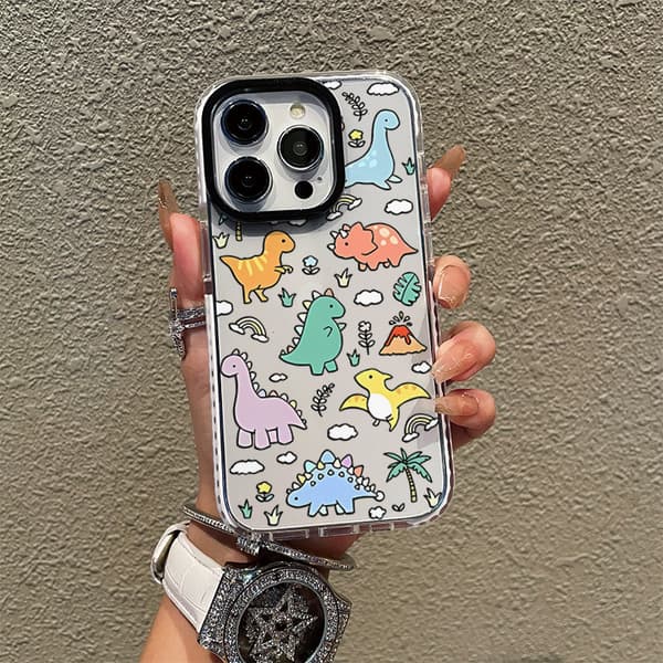 Cover til iPhone 13, Gennemsigtigt TPU-stødfangercover med design
