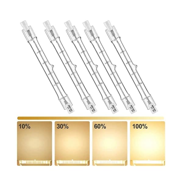 5-pak R7s 118mm 300w 230v, r7s halogen lineær lampe