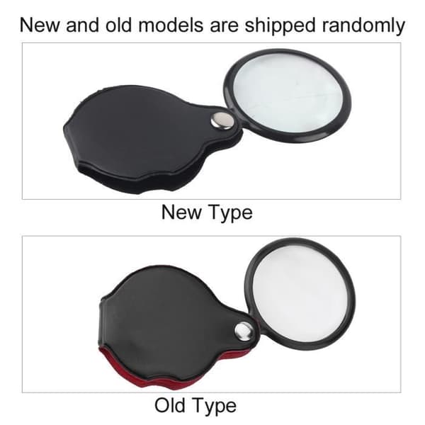 8X Foldable Magnifier Mini Pocket Jewelry Magnifier Foldable Magnifying Glass Loupe with Case
