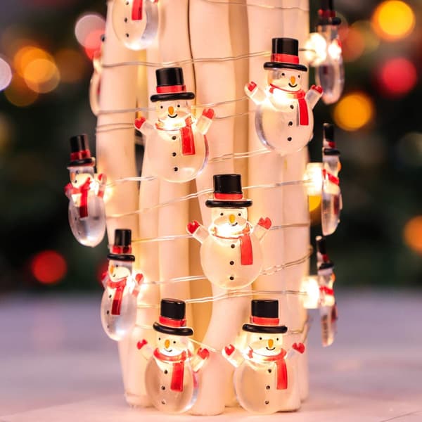 Julelysslynge 3 meter 20 LED Snømann Fairy Lights 2M 2M