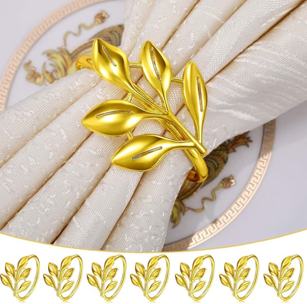 12 stk serviettringer Gull 12 stk Gold 12pc