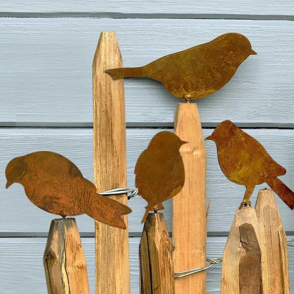 Birds for Trees - Metal Garden Decoration - Natural Rust Patina